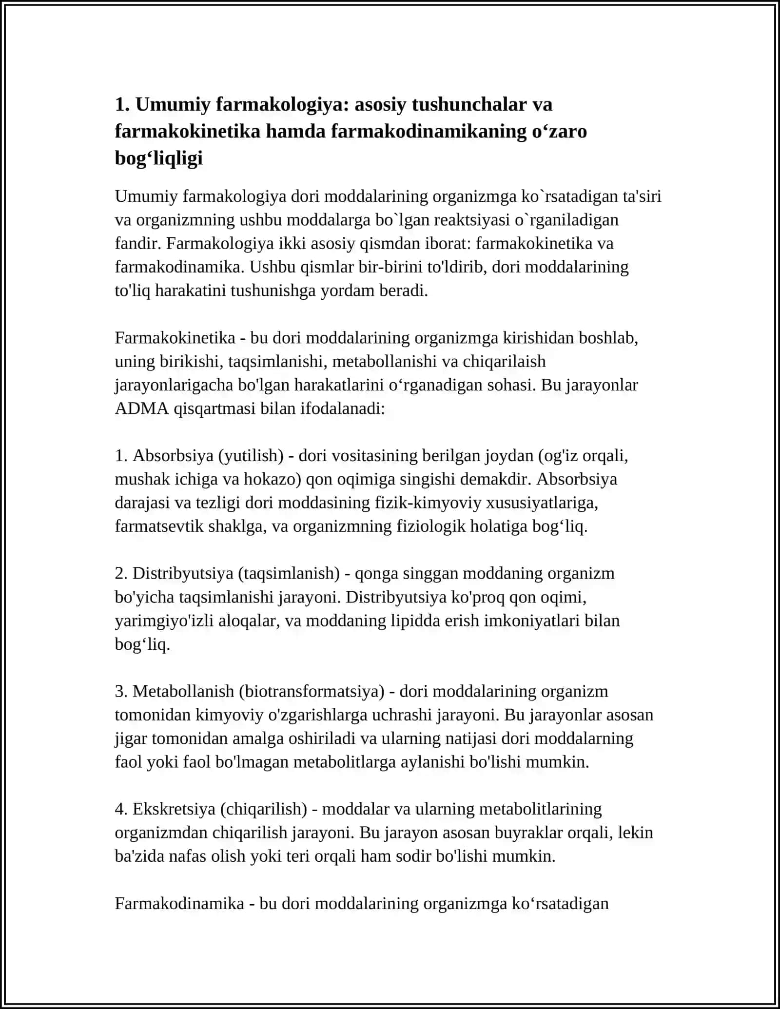 UMUMIY FARMAKOLOGIYA 3