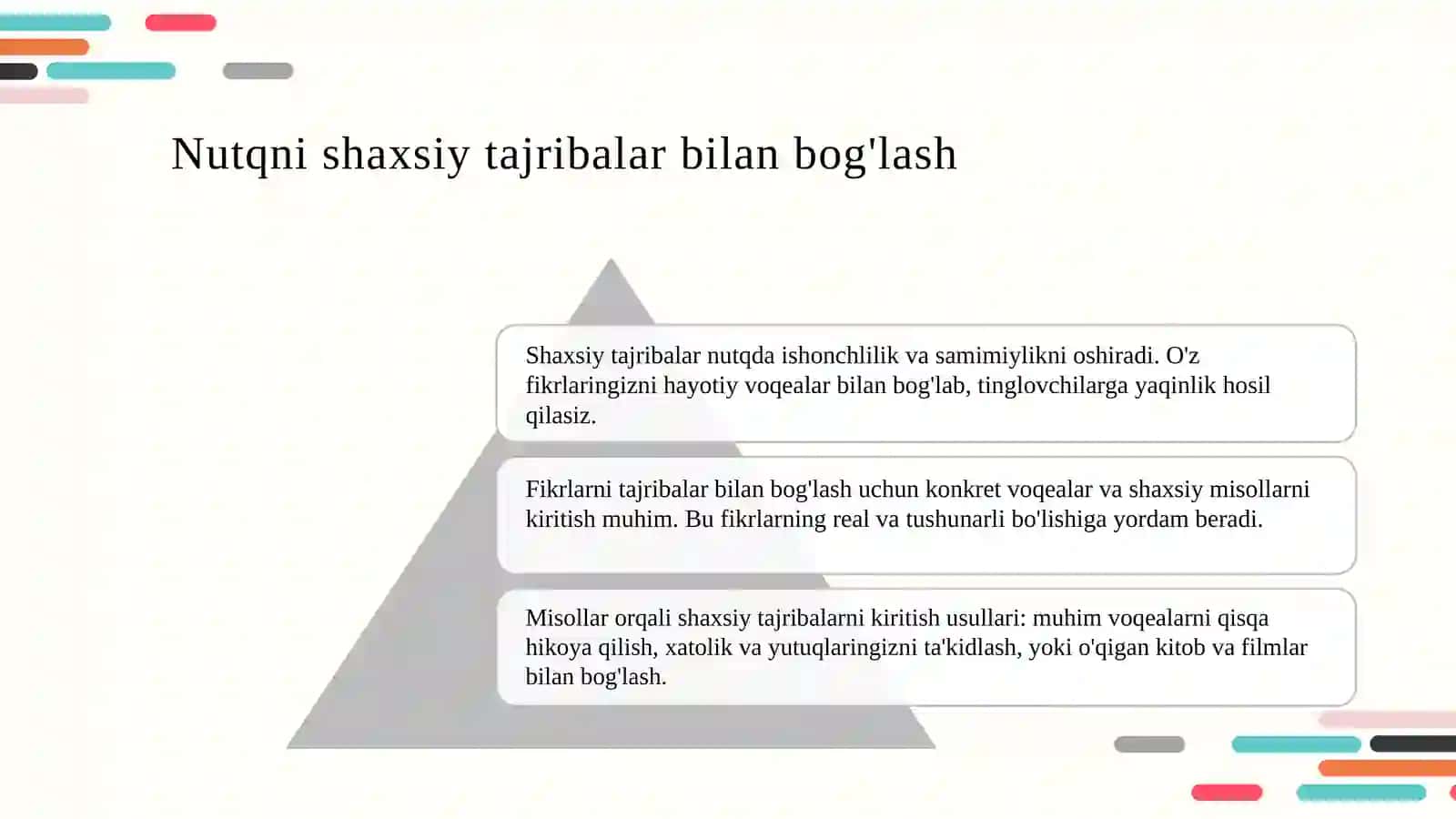 Shaxsiy nutq asosida monolog tayyorlash 3