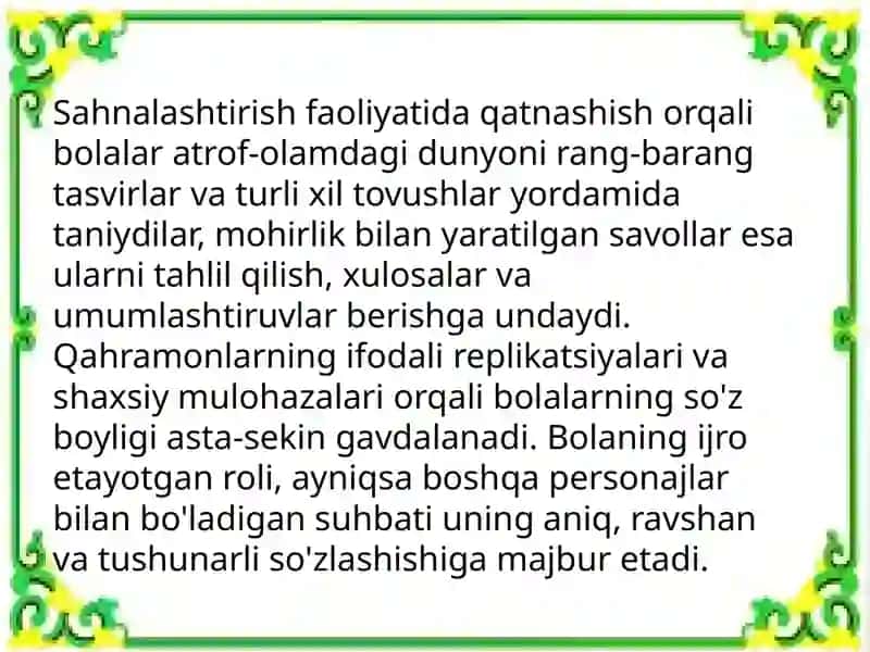 Sahnalashtirishfaoliyatida bolalar 3