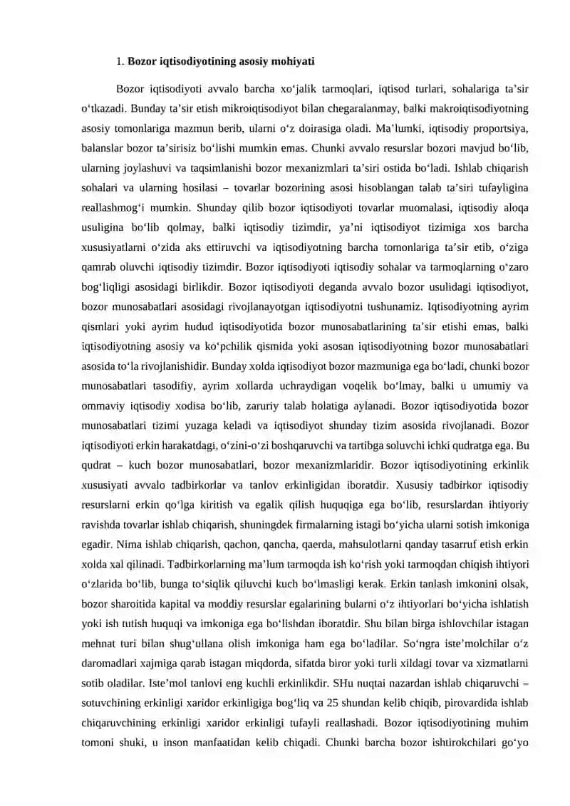 Bozor iqtisodiyoti modellari 3