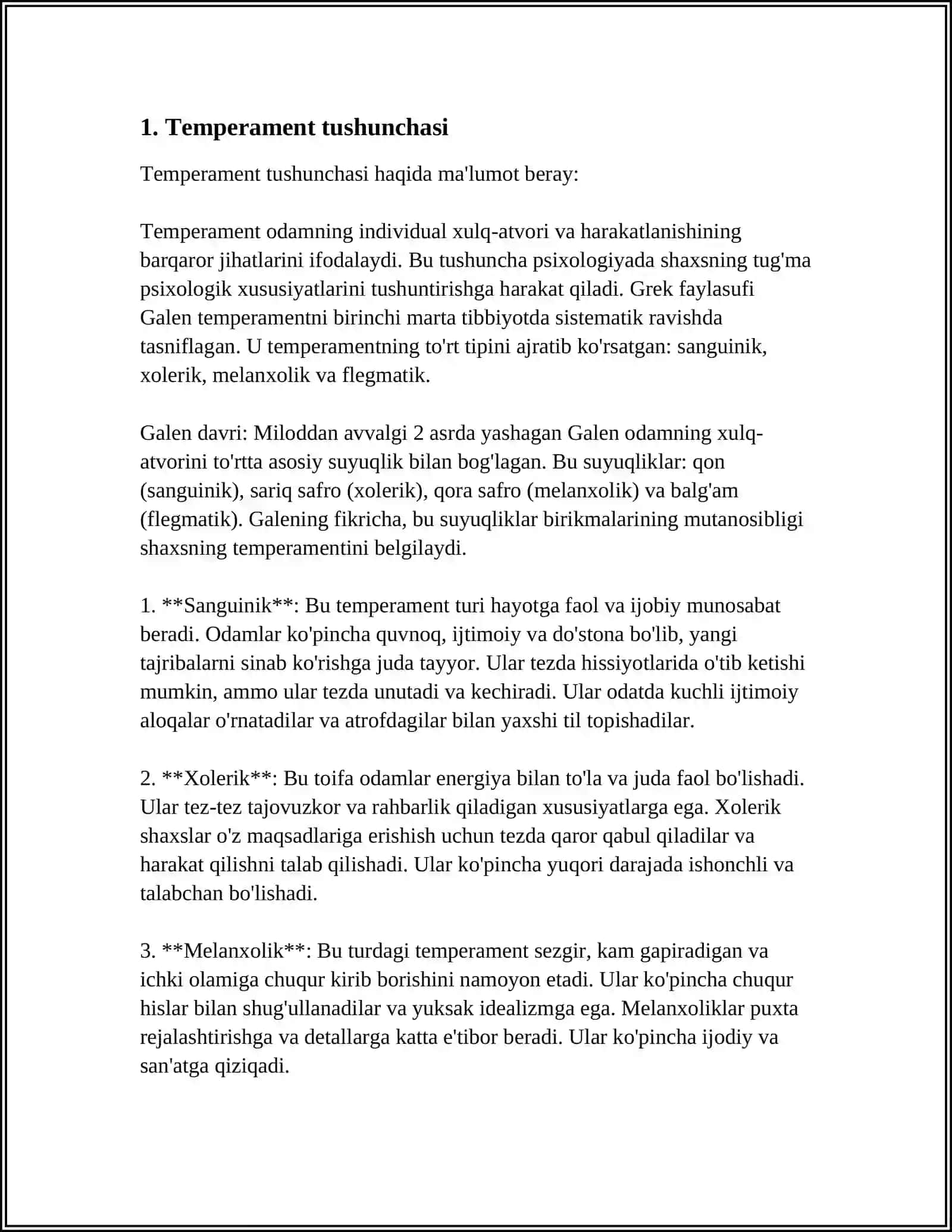 TEMPERAMENT VA UNING NAZARIYALARI 3