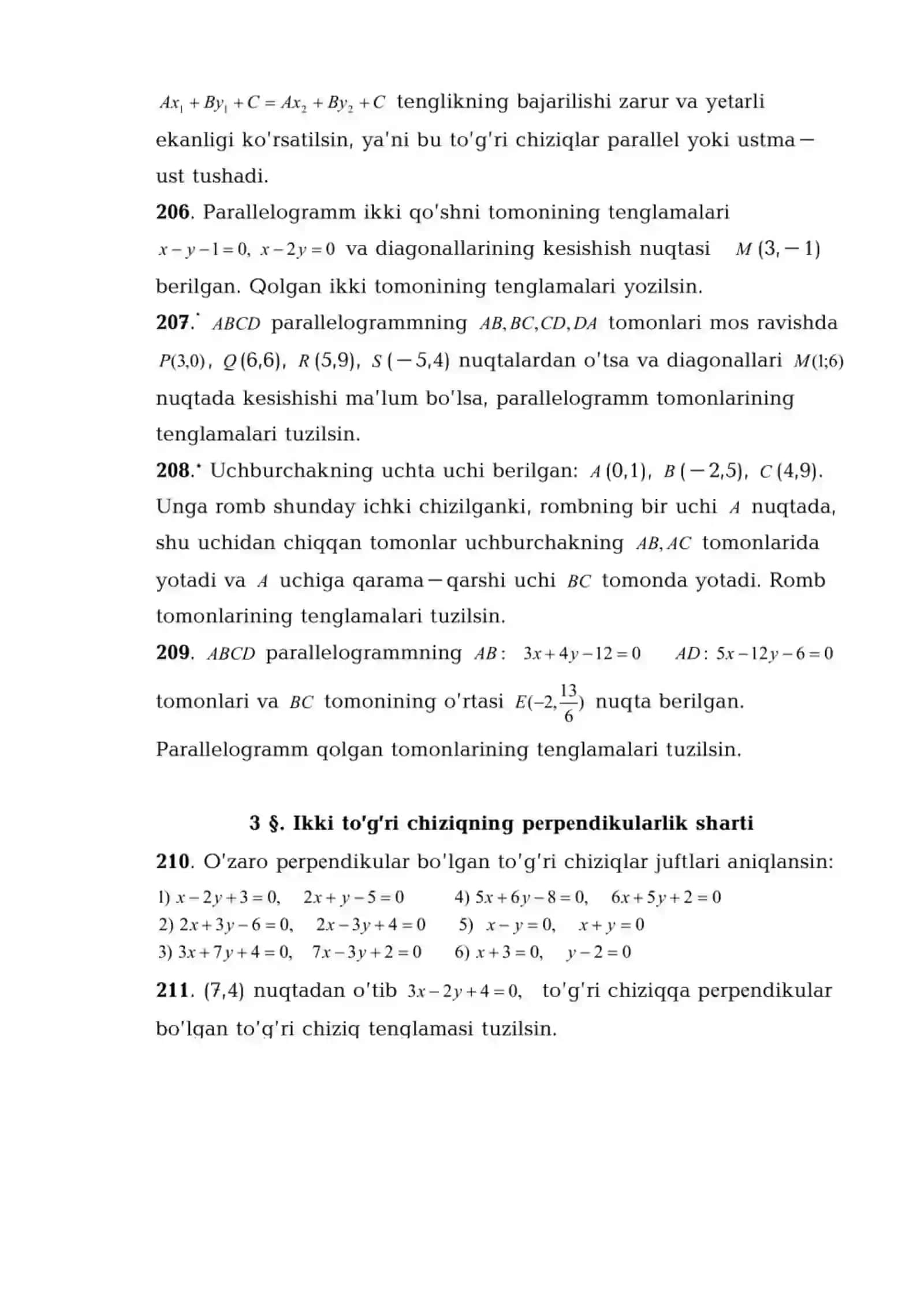 Ikki to’g’ri chiziq orasidagi burchak 3