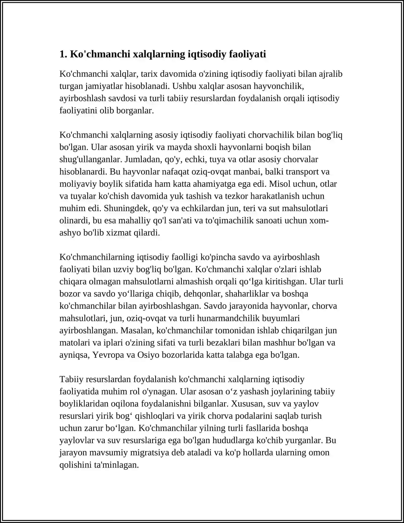 KO'CHMANCHI XALQLARNING HAYOTI 3
