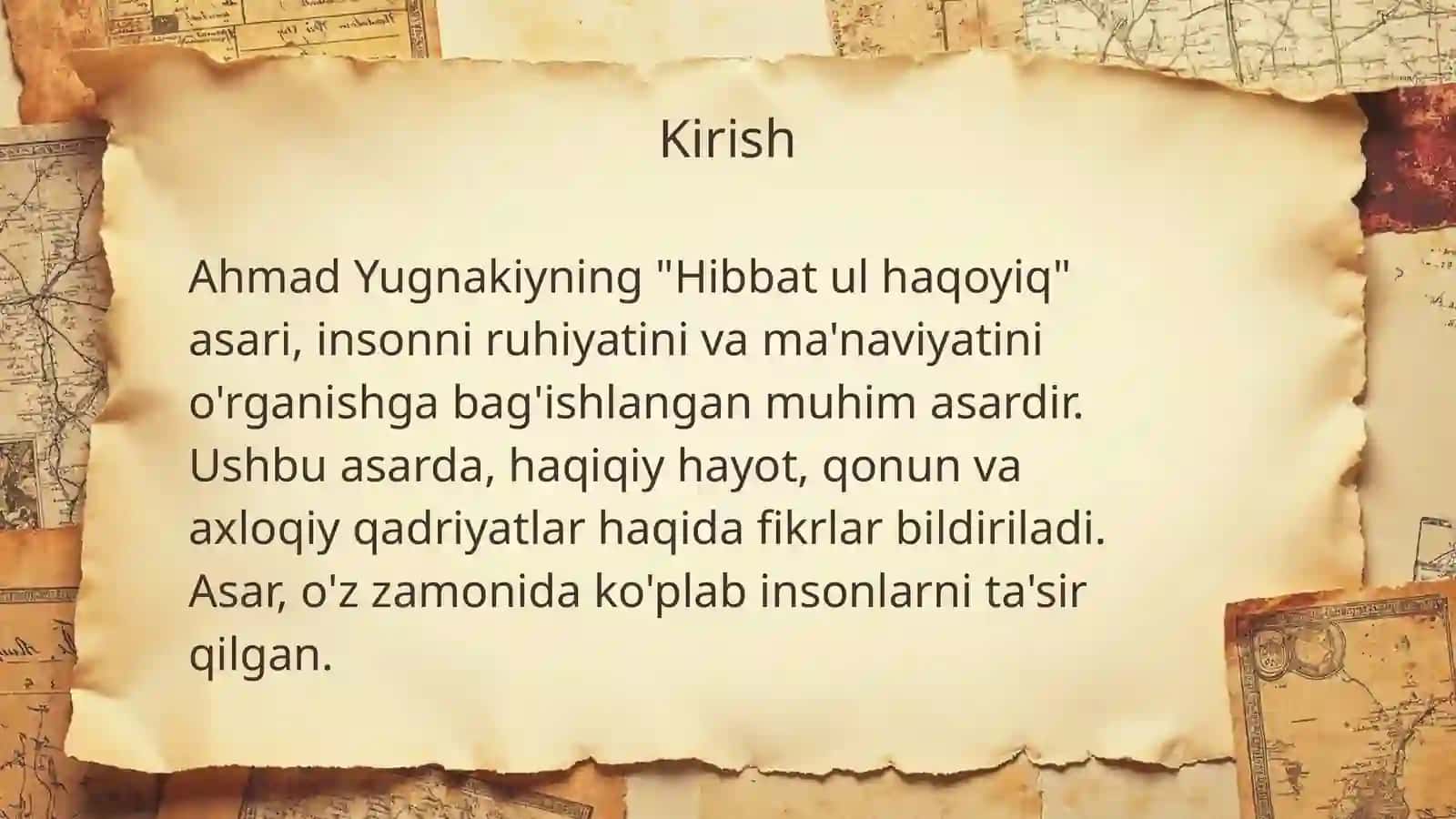 Ahmad Yugnakiyning Hibbat ul haqoyiq 3