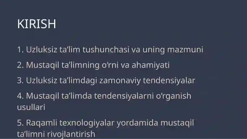 Uzluksiz ta'limda tendensiyalar 3