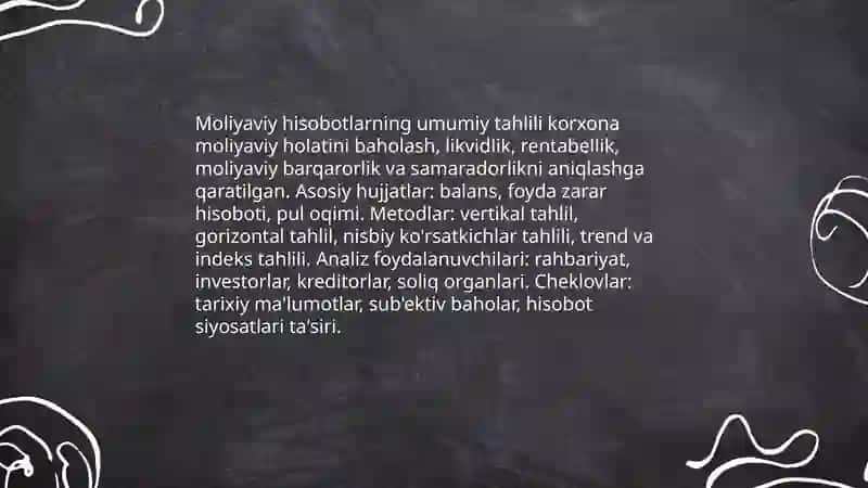 Moliyaviy va boshqaruv taxlili 3