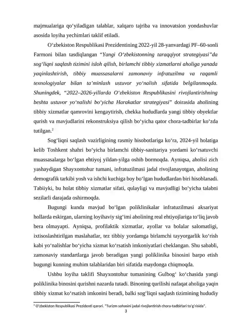 Shahar qurilishi hamda kommunal infratuzilmani tashkil etish va boshqarish” ishlab chiqarish amaliyoti 3
