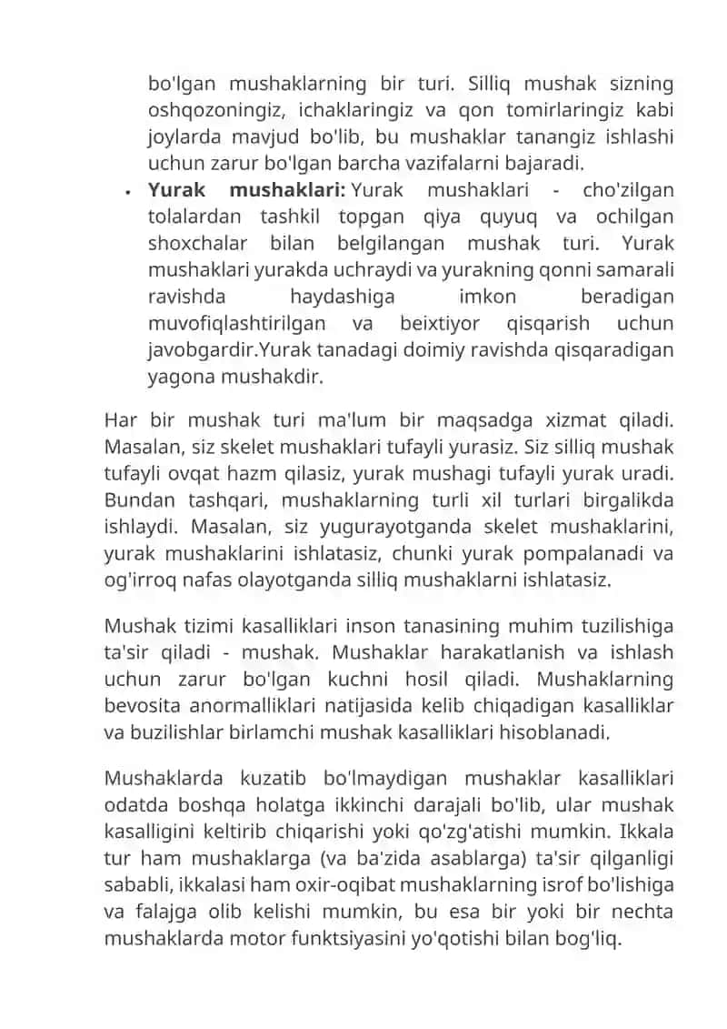 Mushak tizimining kasalliklari 3