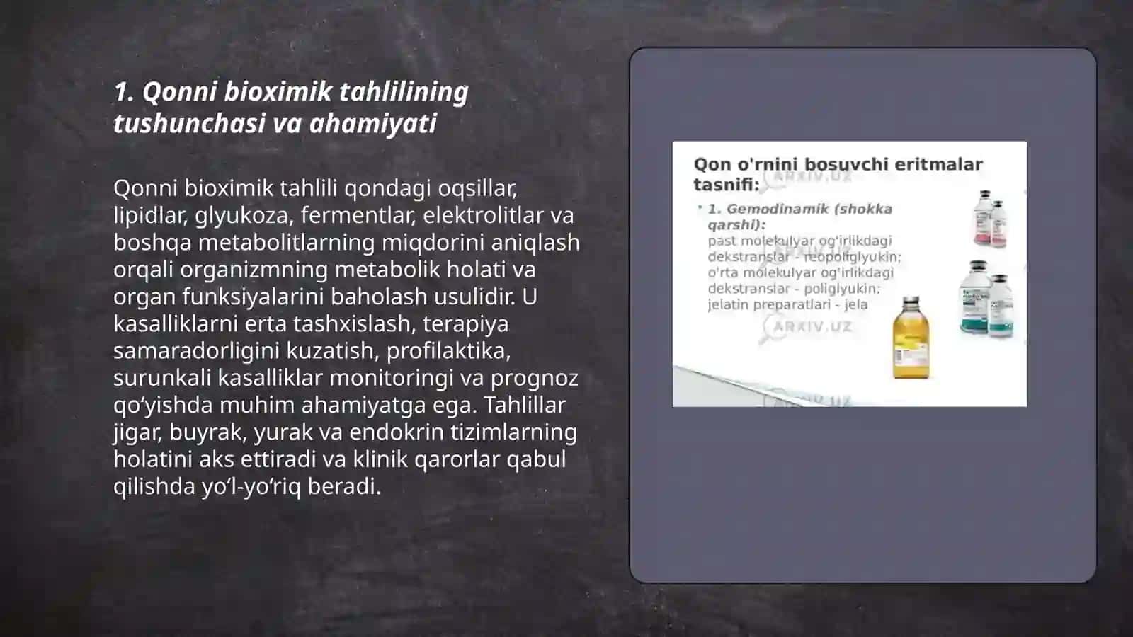 Qonni bioximik taxlili 3