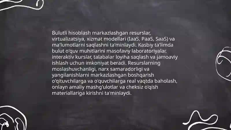 Bulutli texnologiyalar va ularning talimiy imkoniyatlari 3