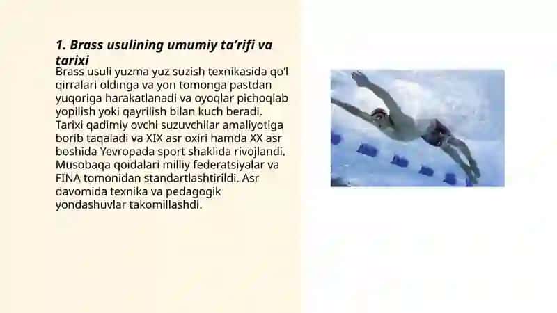 Brass usulida suzish texnikasi va tasnifi 3