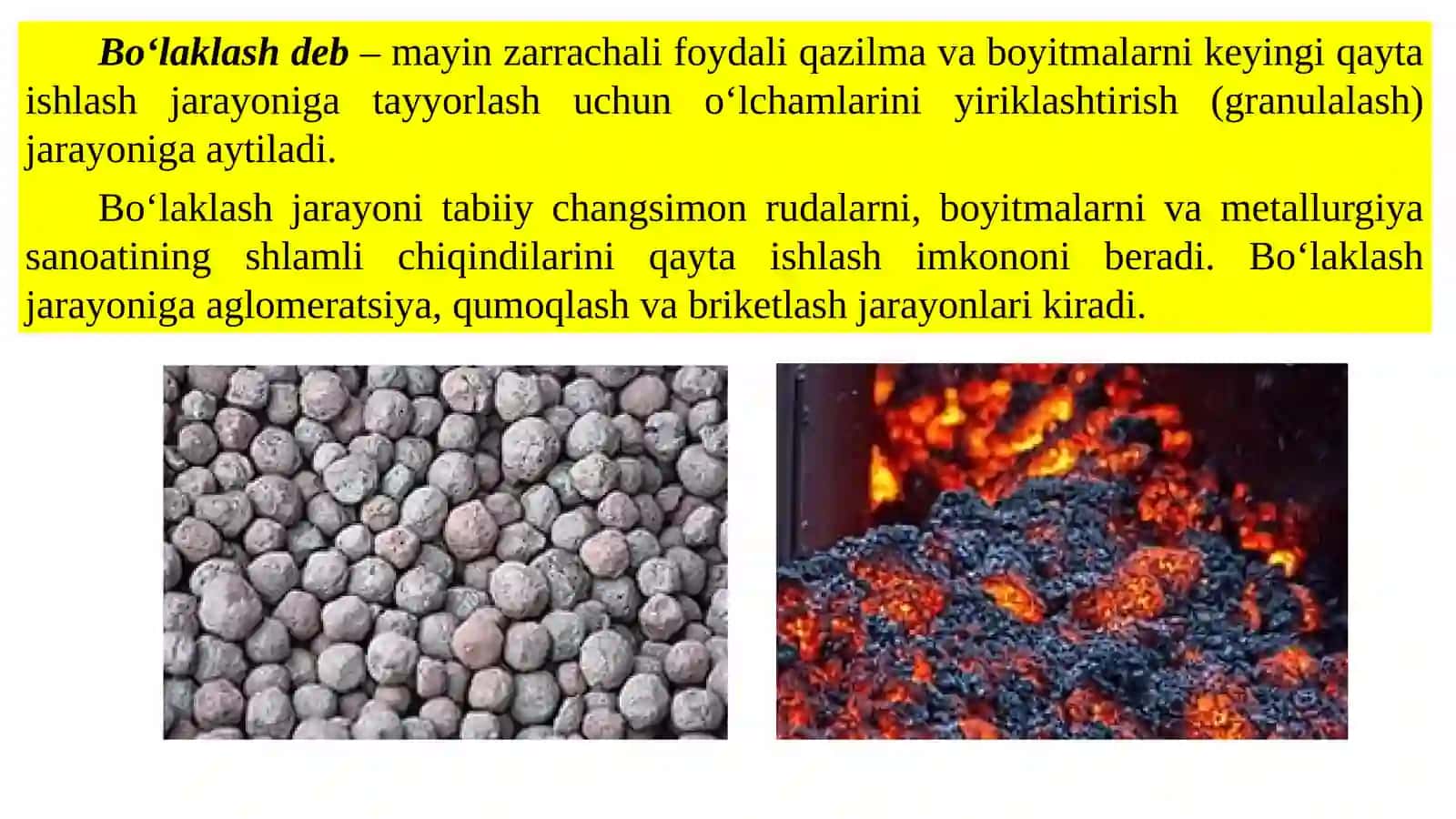 FOYDALI QAZILMALARNI BO'LAKLASH JARAYONI 3