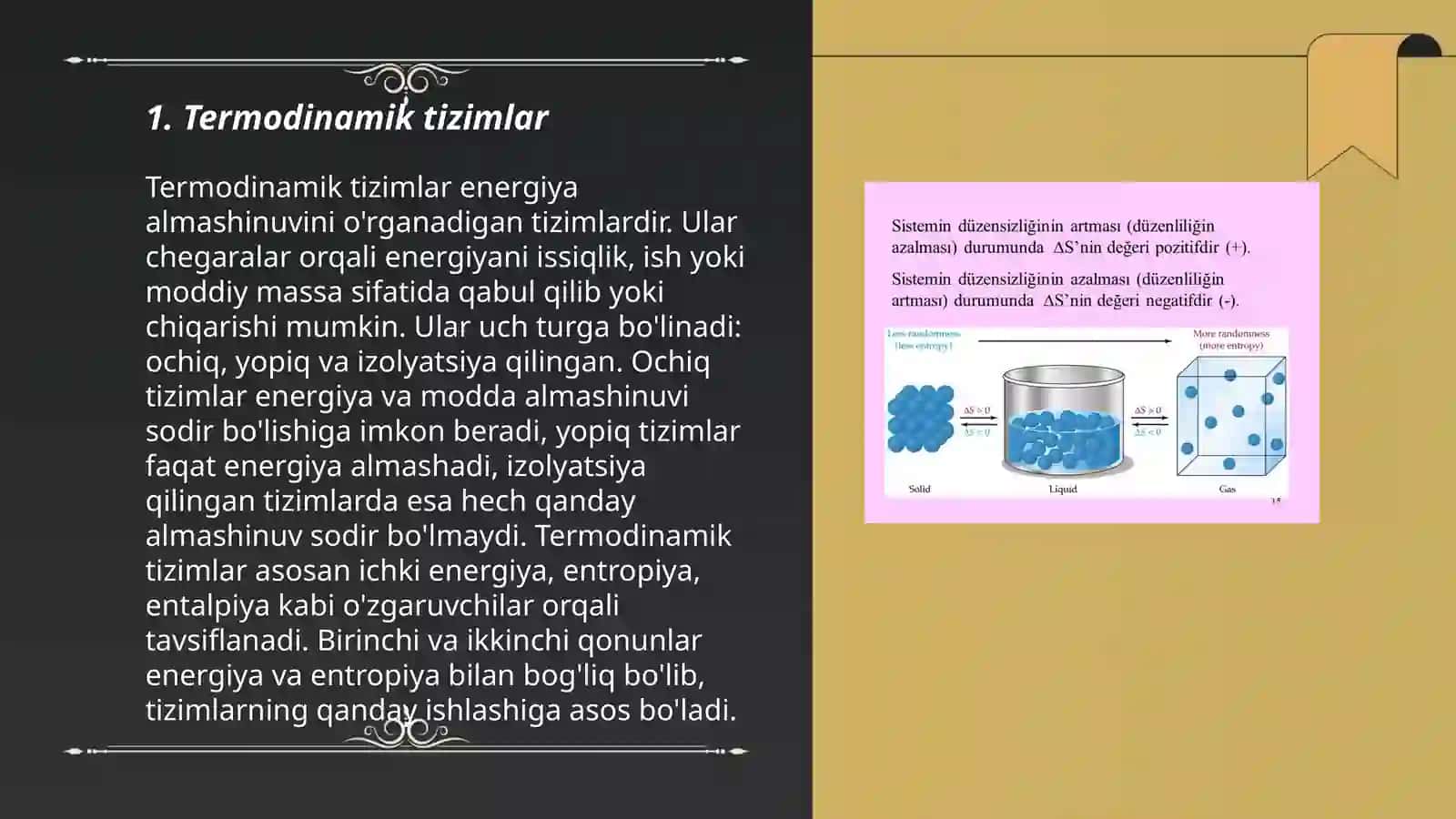 Termodinamika tizimlar 3