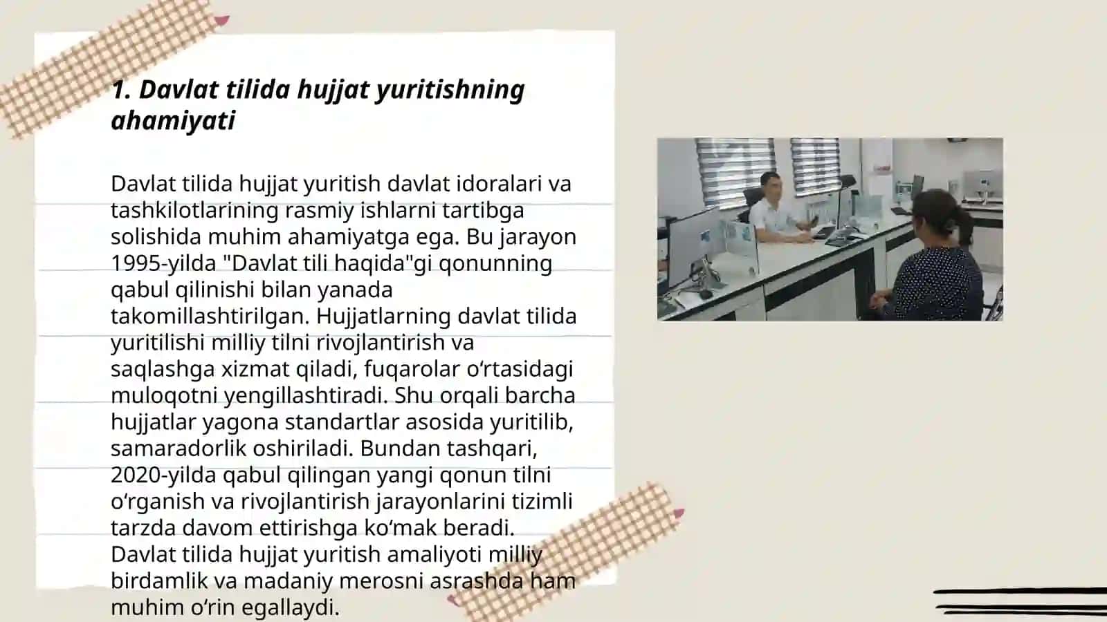 Mamlakatimizda davlat tilida ish yuritishni samarali tashkil etishdagi õrni 3