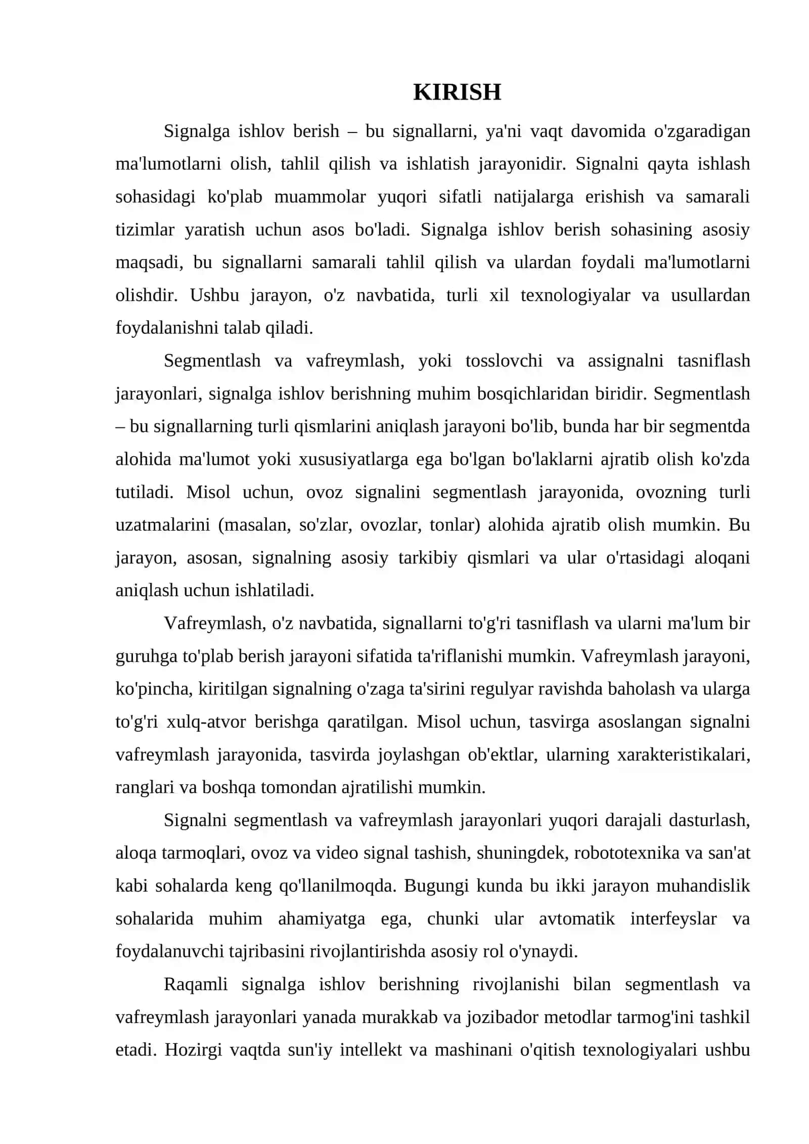 SIGNALLARGA ISHLOV BERISHDA SEGMENTLASH VAFREYMLASH 3