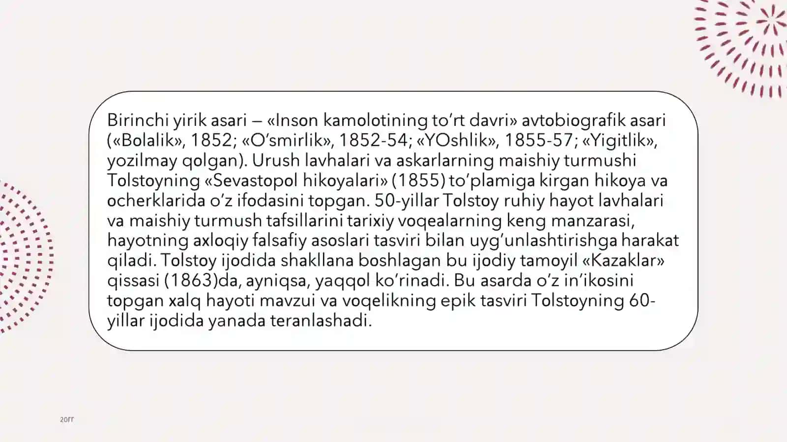 N. Tolstoy asarlarida pedagogik ģoyalar tahlili 3
