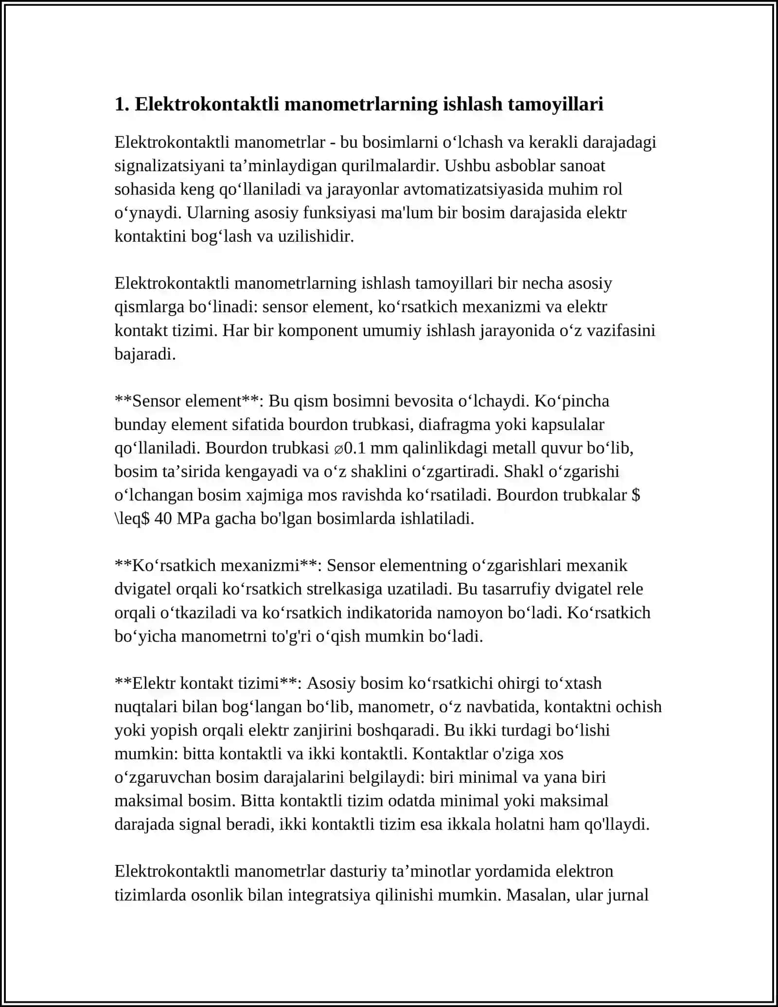 ELEKTROKONTAKTLI MANOMETER 3