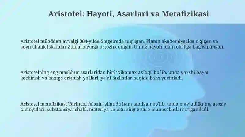 Aristotel, Demokrit va Heraklitning asosiy g'oyalari 3
