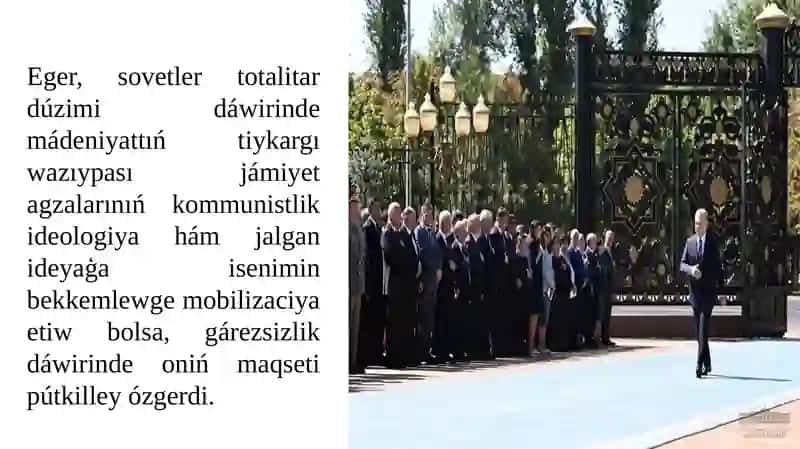 Ǵárezsizlik jıllarında Ózbekstandaģı ruwxiy hám mádeniy 3
