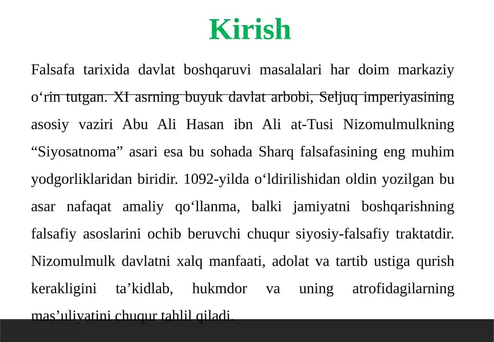 Nizomulmulkning “Siyosatnoma” asari bo‘yicha jamiyat boshqaruviga oid g‘oyalar. 3
