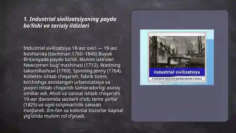 Industrial sivilizatsiyaning qaror topishi 3