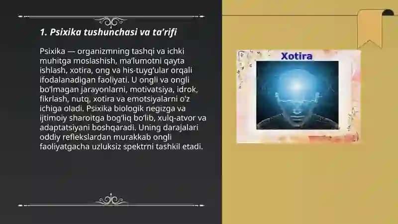 Psixika haqida umumiy tushuncha 3