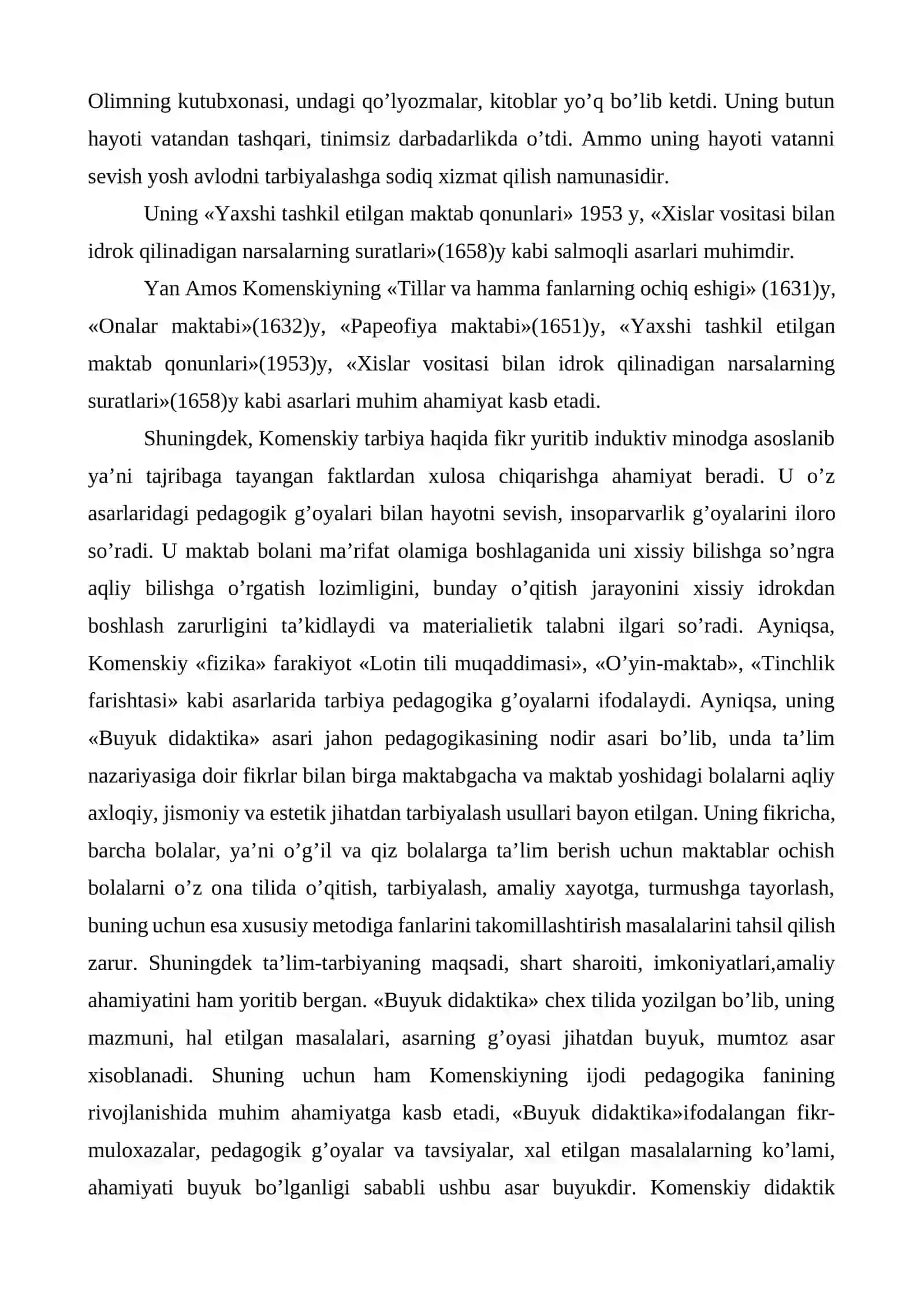 Yan Amos Komenskiyning pedagogik qarashlari va pedagogik faoliyati 3