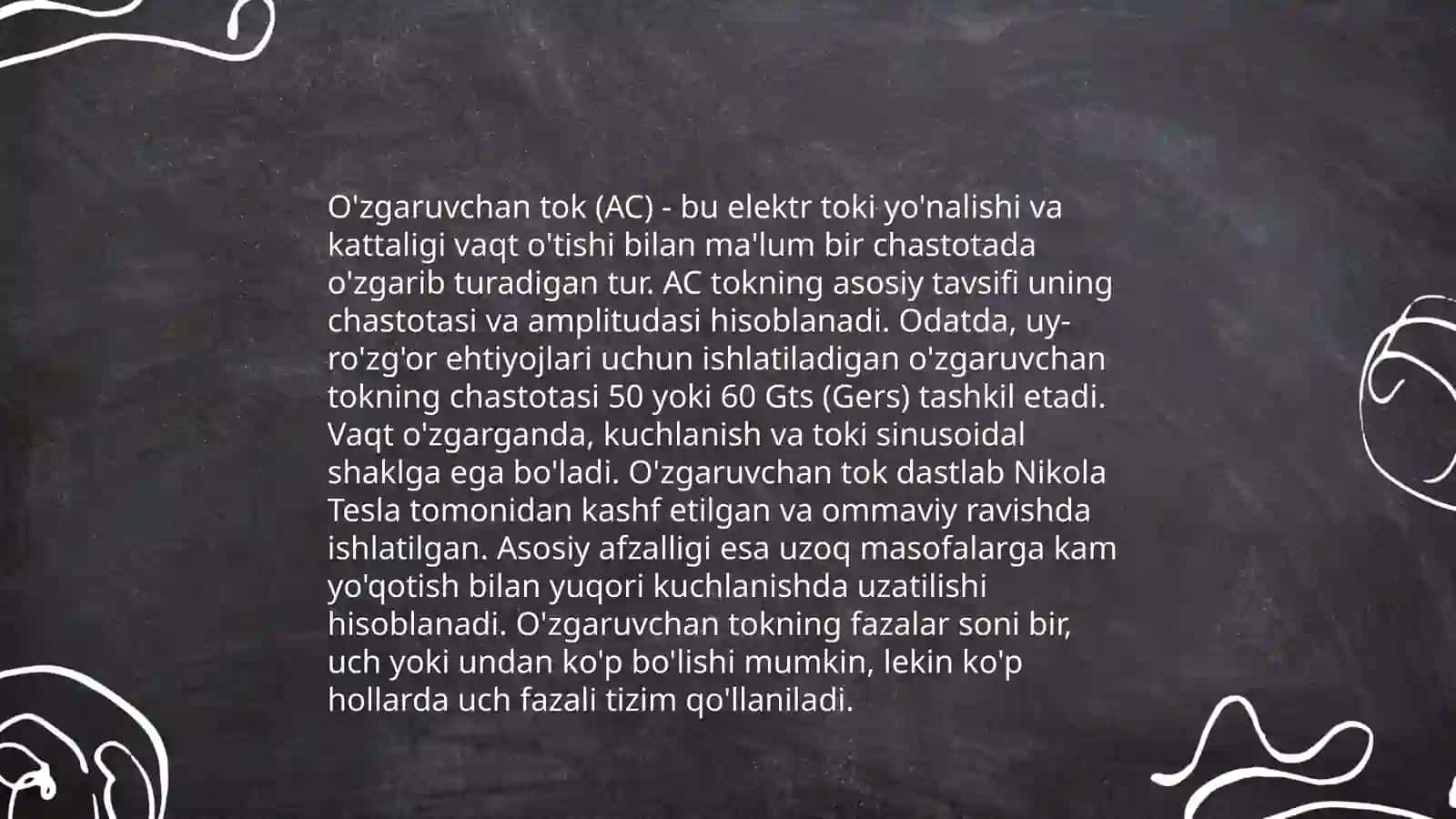 O'zgaruvchan tok 3