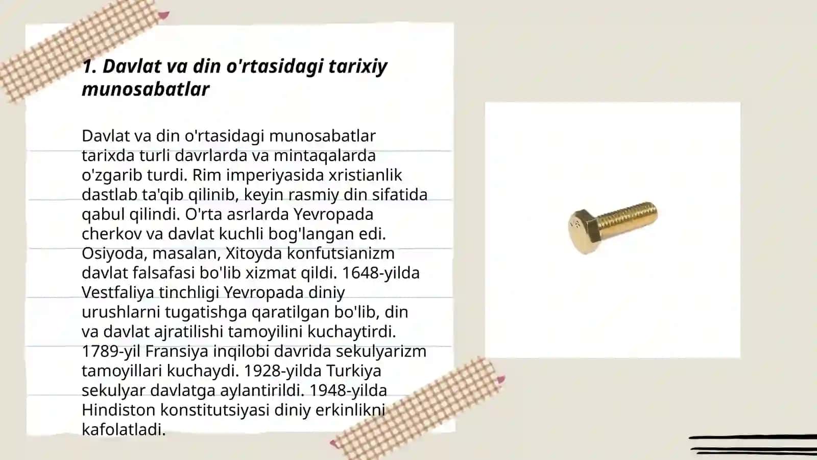 Davlat va din o'rtasidagi tarixiy munosabatlar 3