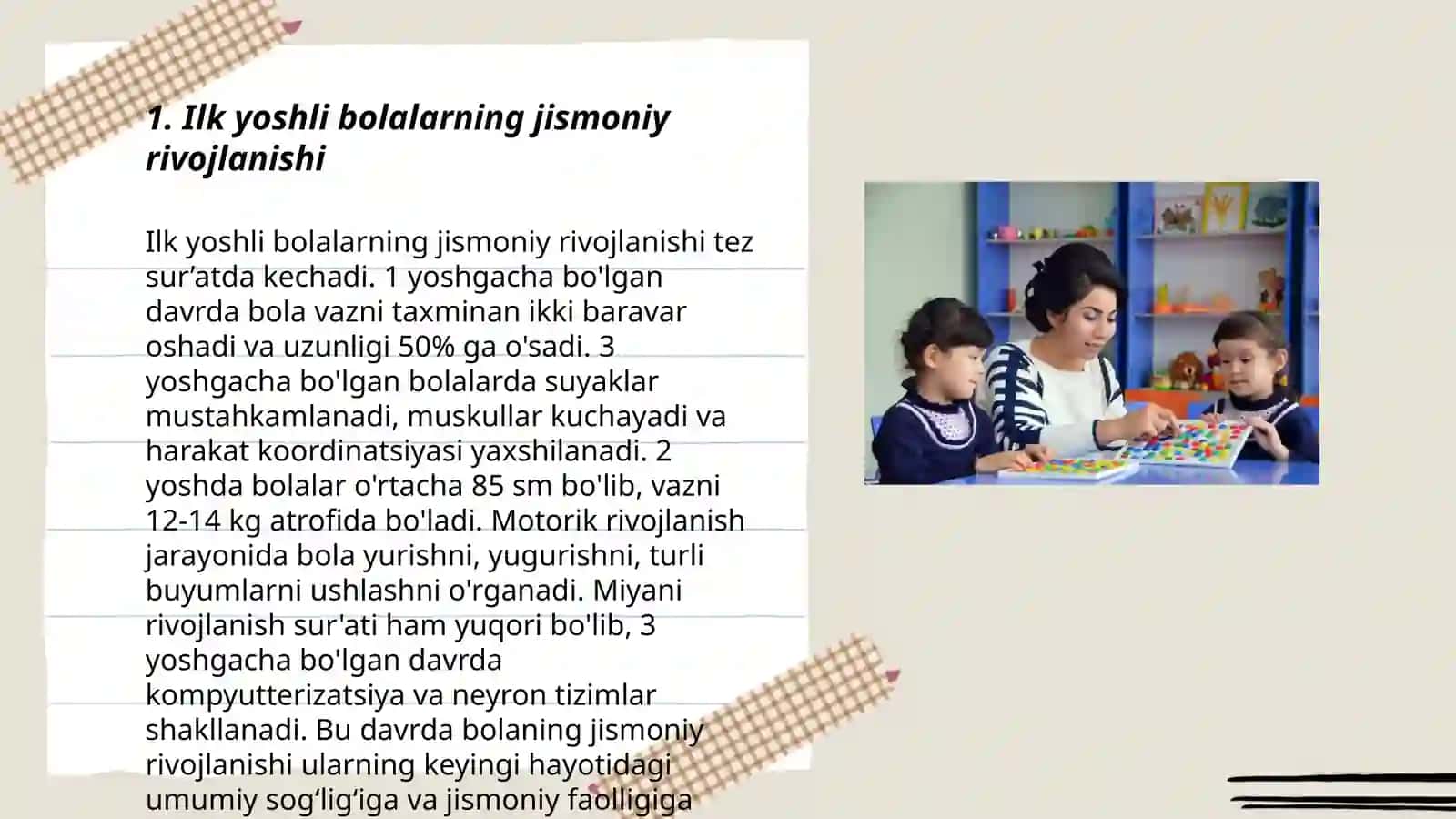Tarbiya va bolaning yosh xususiyatlari 3