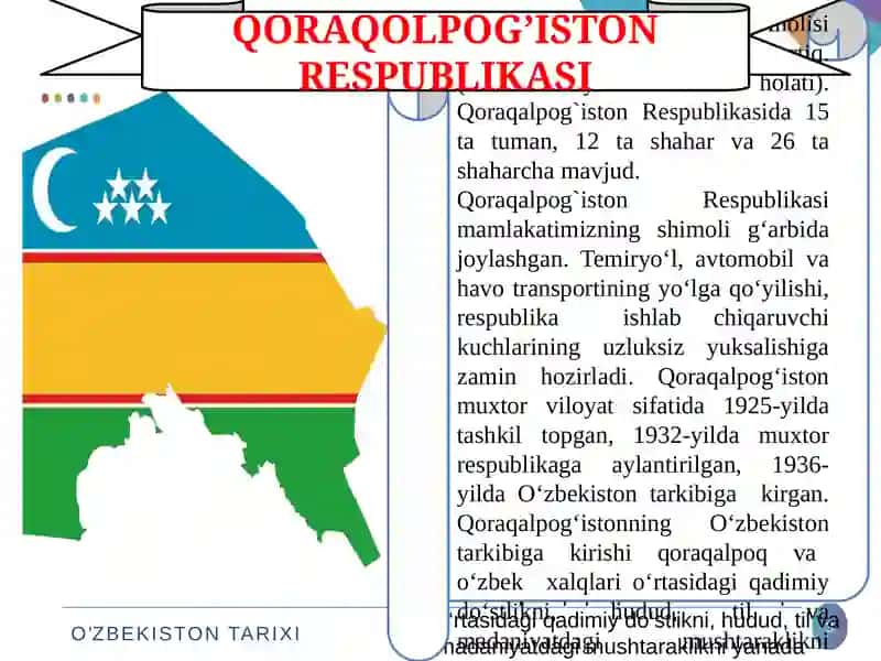 Mustaqillik yillarida Qoraqalpog‘iston Respublikasi 3