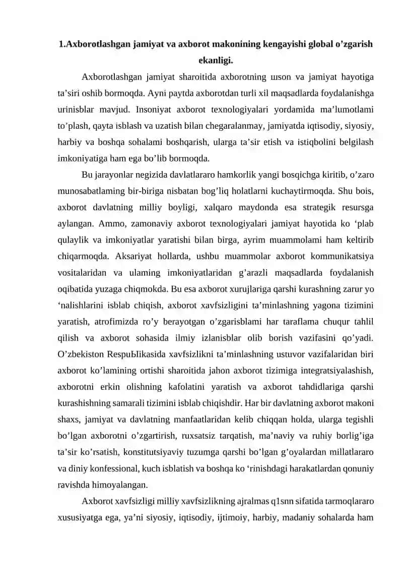 GLOBALLASHUV VA AXBOROT XURUJLARI 3