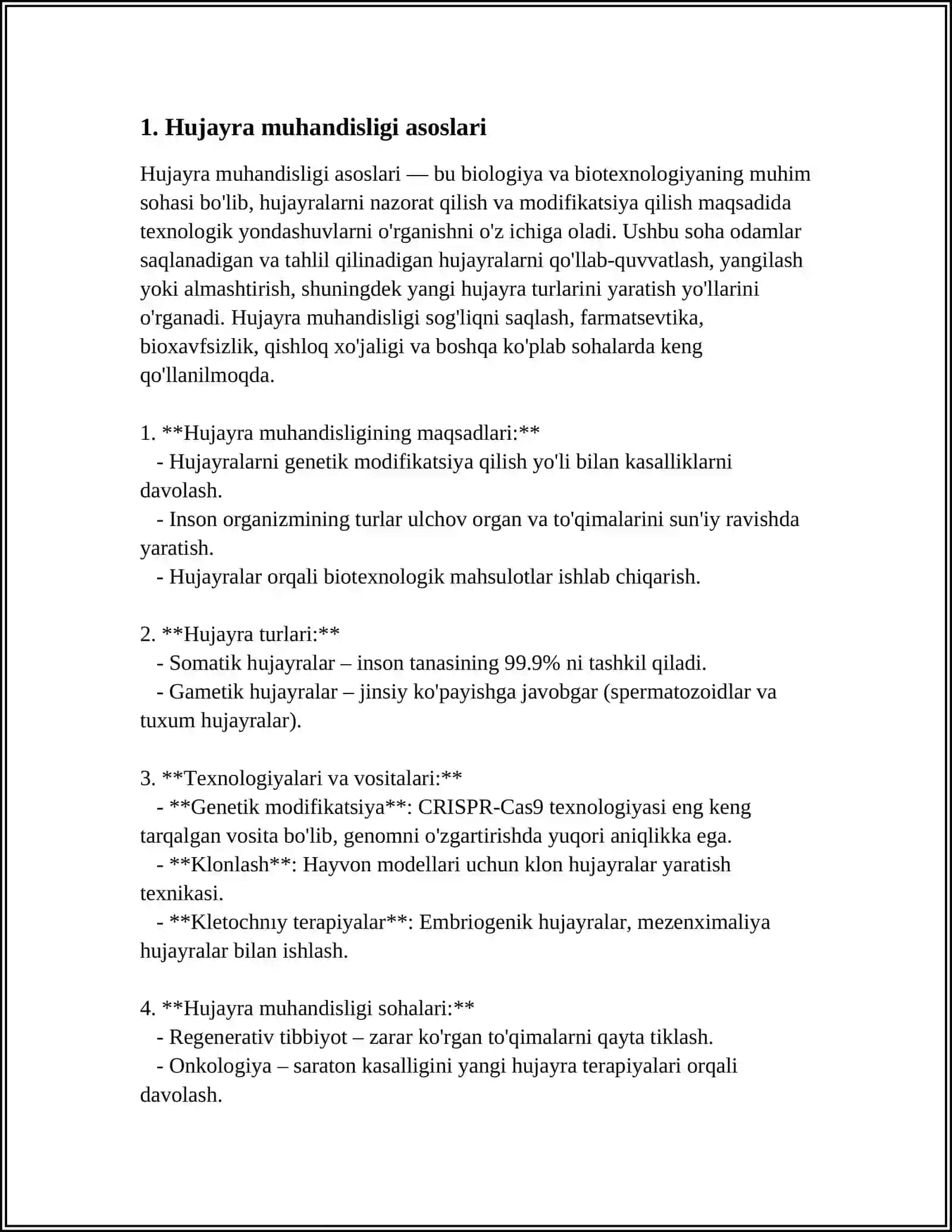 Hujayra muhandisligi asoslari 3