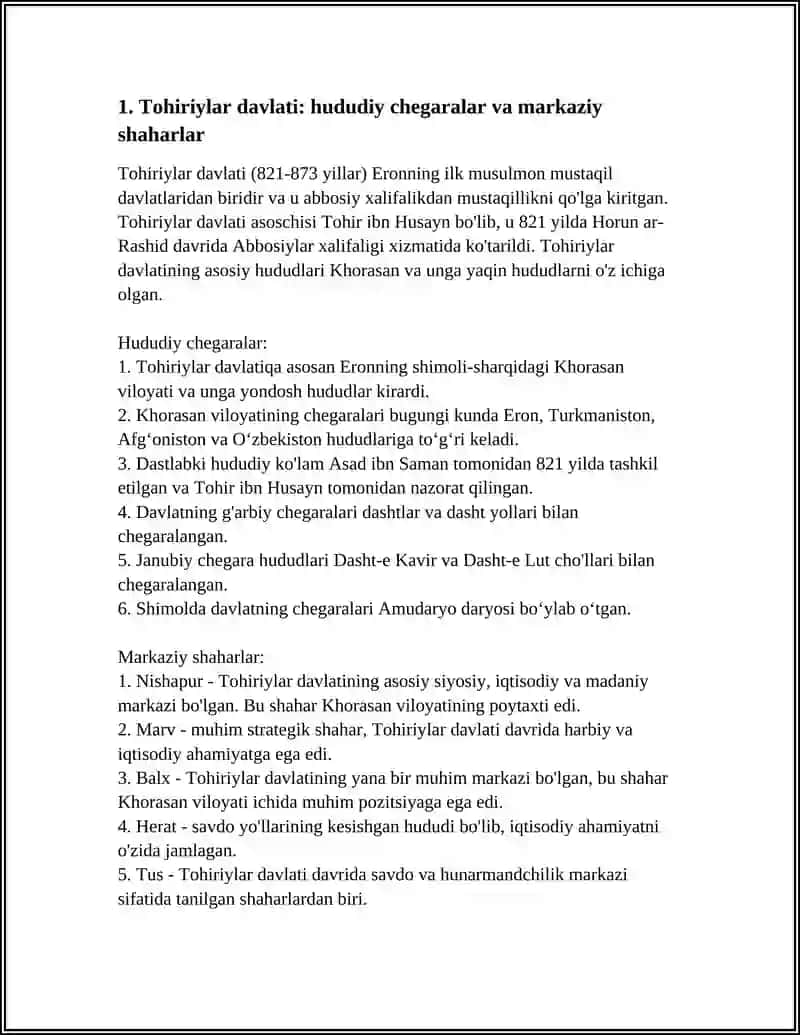 TOHIRIYLAR VA SAFFORIYLAR TARIXIY GEOGRAFIYASI 3