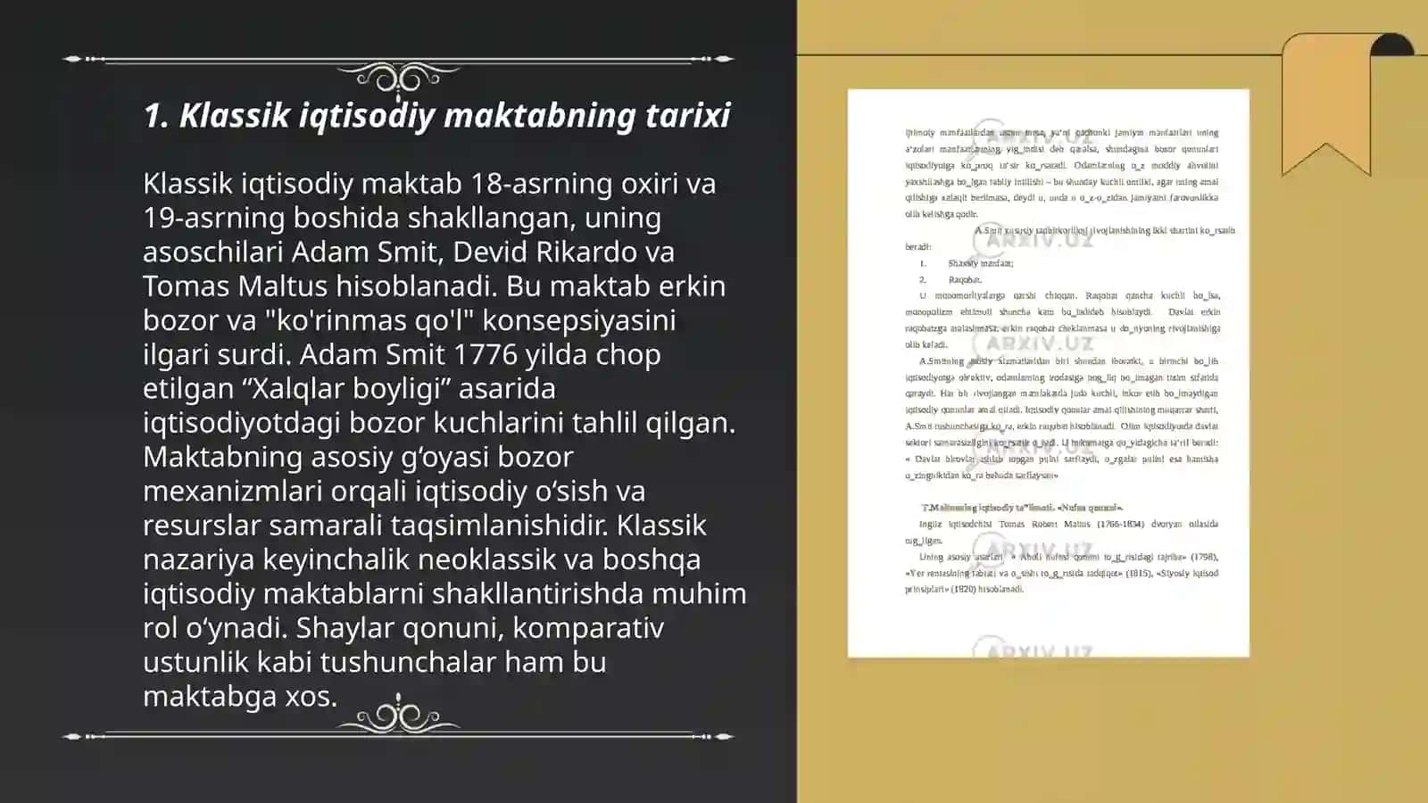 Klassik iqtisodiy maktab 3