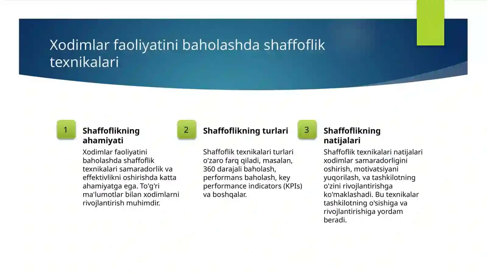 Inson resurslari faoliyatini baholashning zamonaviy usullari 3