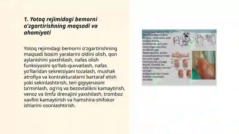 Yotoq rejimida bemorni o'zgartirish 3