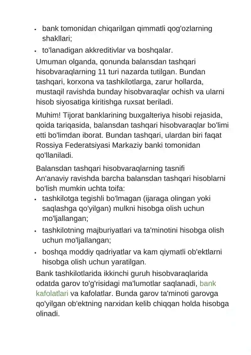 Balansdan tashqari schyotlar 3