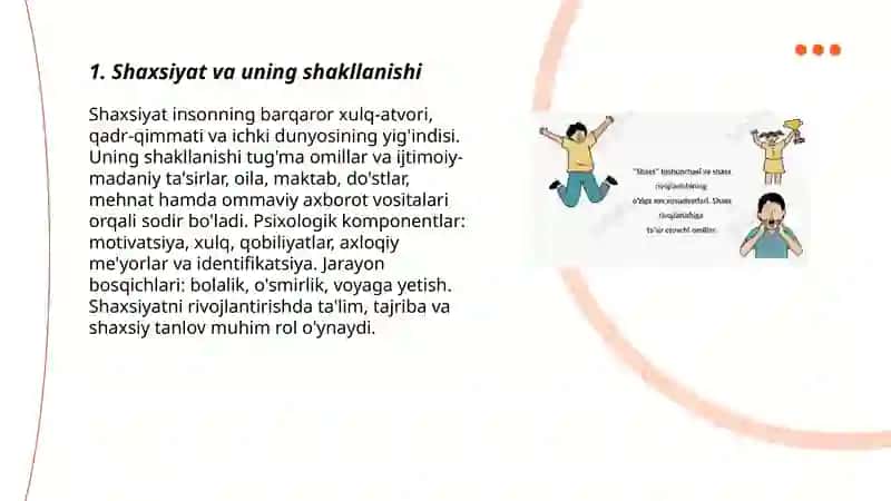Shaxs va uning rivojlanishi 3