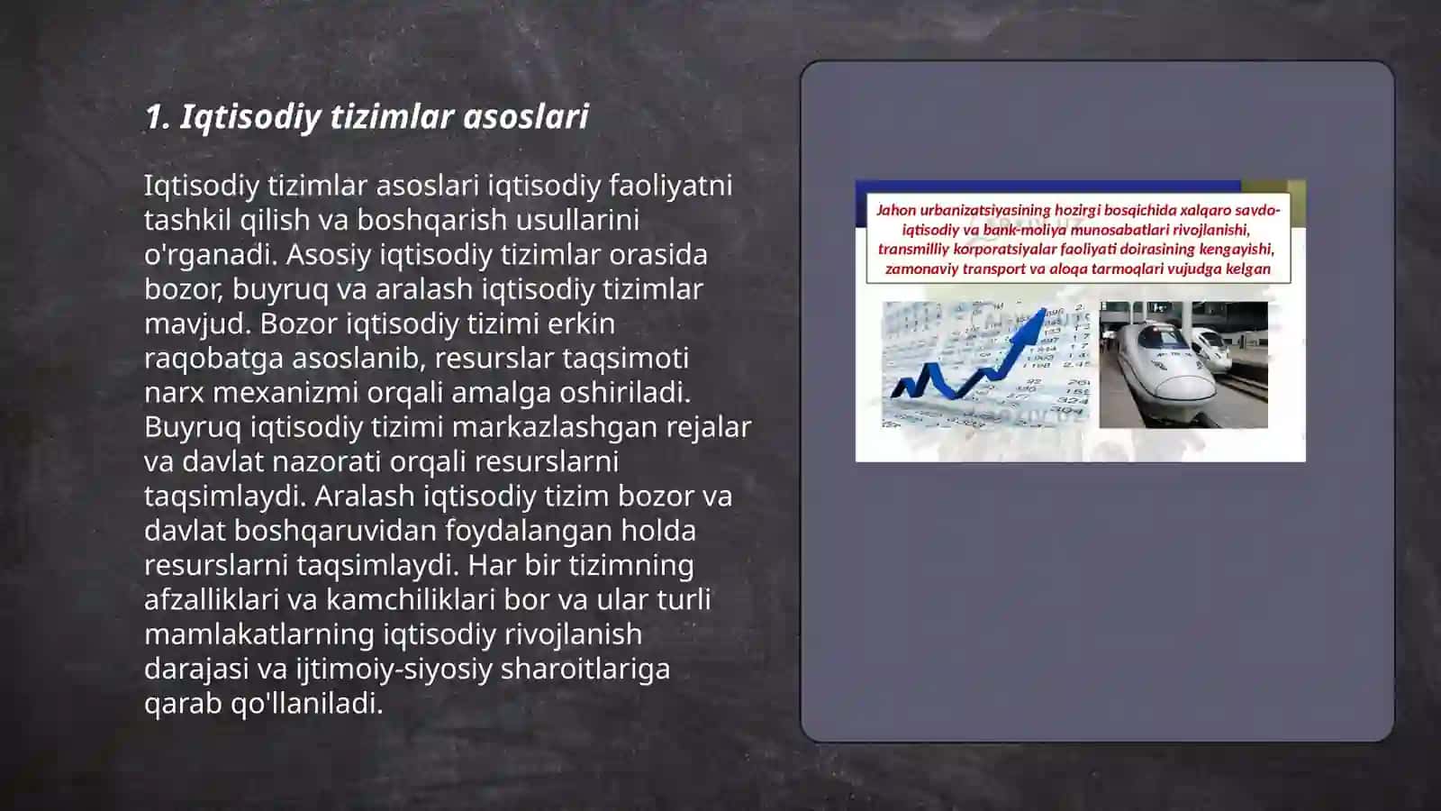 Iqtisodiy tizimlar va ularning turli modellari 3