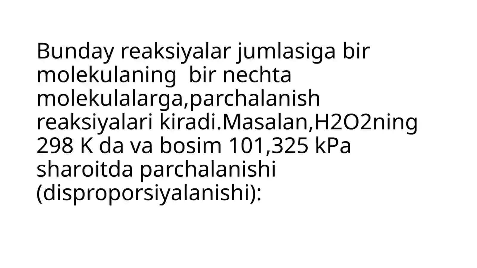 REAKSIYANING YO`NALISHI 3