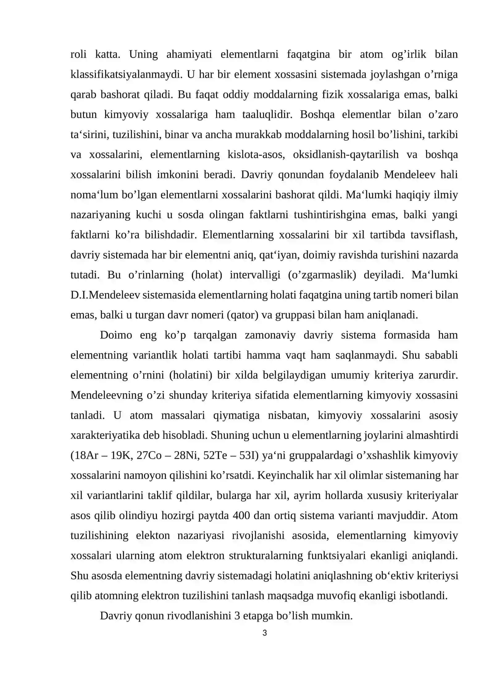 Davriy sistemadagi 118 ta elemen haqida umumiy ma'lumot 3
