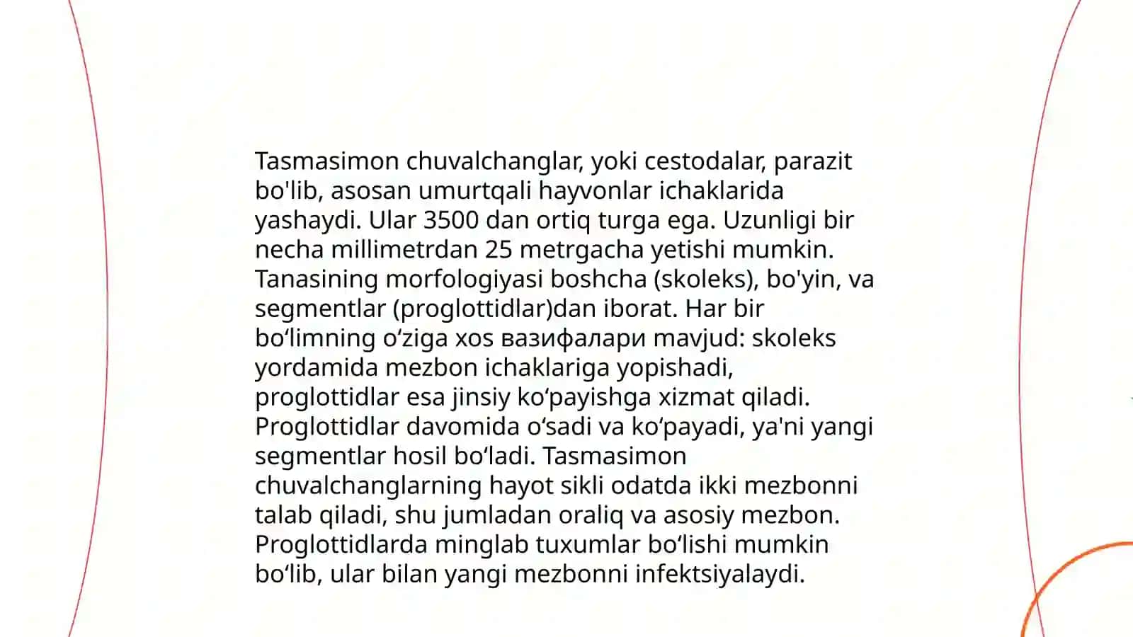 Tasmasimon chuvalchanglar sinfi 3
