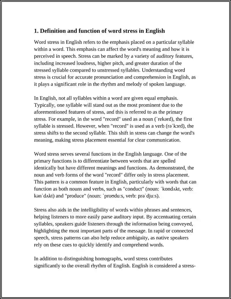 WORD STRESS IN ENGLISH 3