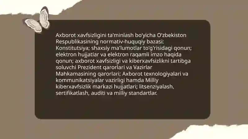 Axborot xavfsizligini ta'minlash qonunchiligi 3