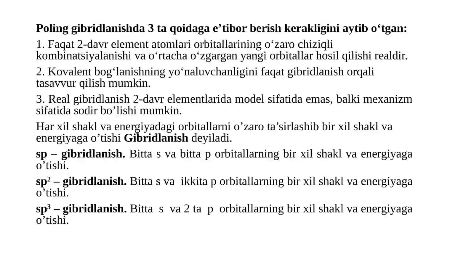 Molekulalarning fazoviy tuzilishi 3