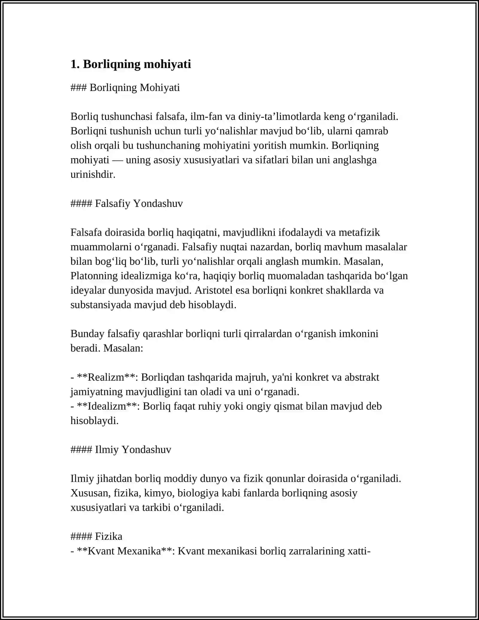 BORLIQ FALSAFASI 3