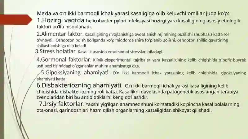 Bolalarda oshqozon va o‘n ikki barmoqli ichakning yara kasalligi. 3