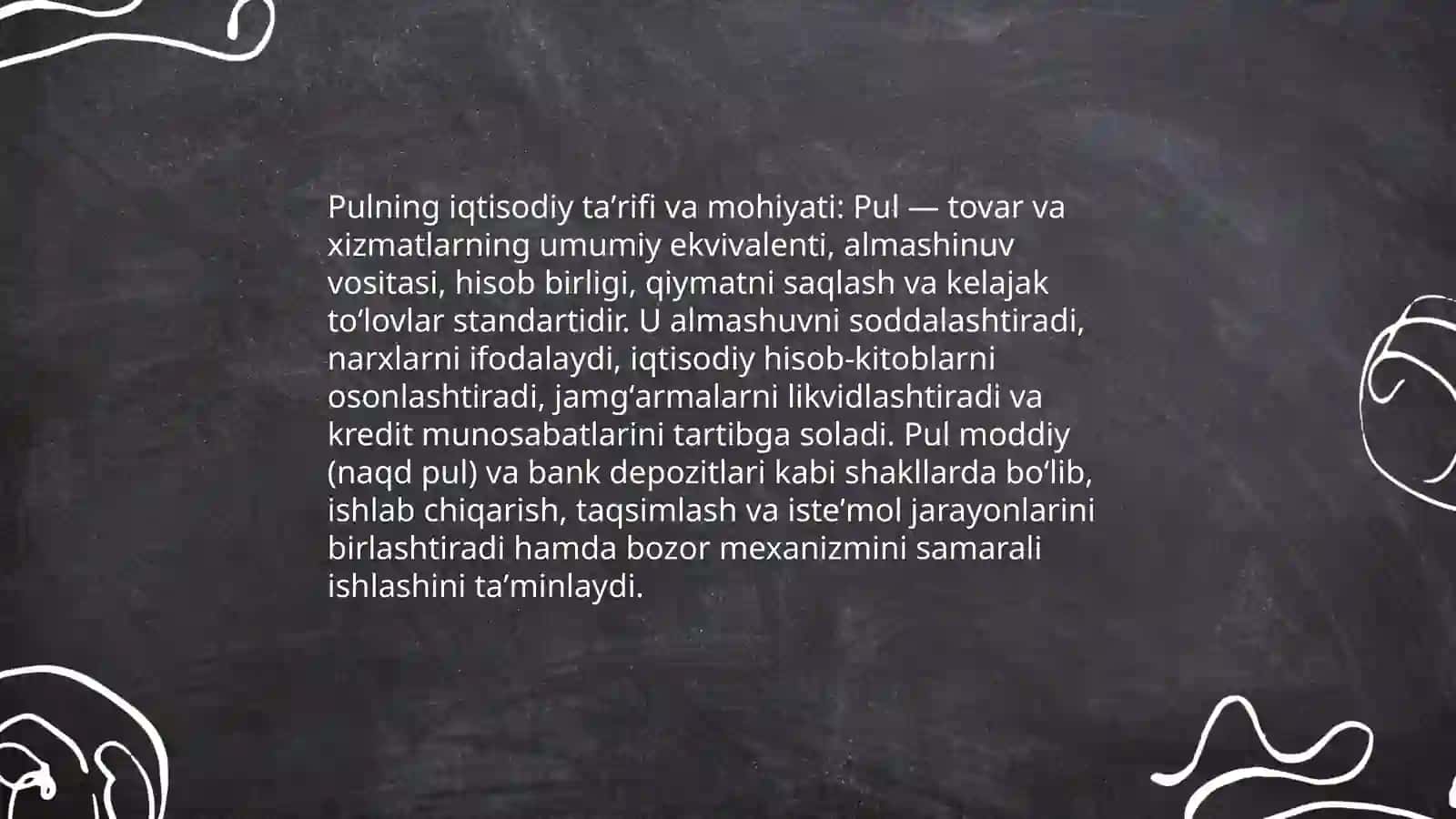 Pulning mohiyati va asosiy vazifalar 3