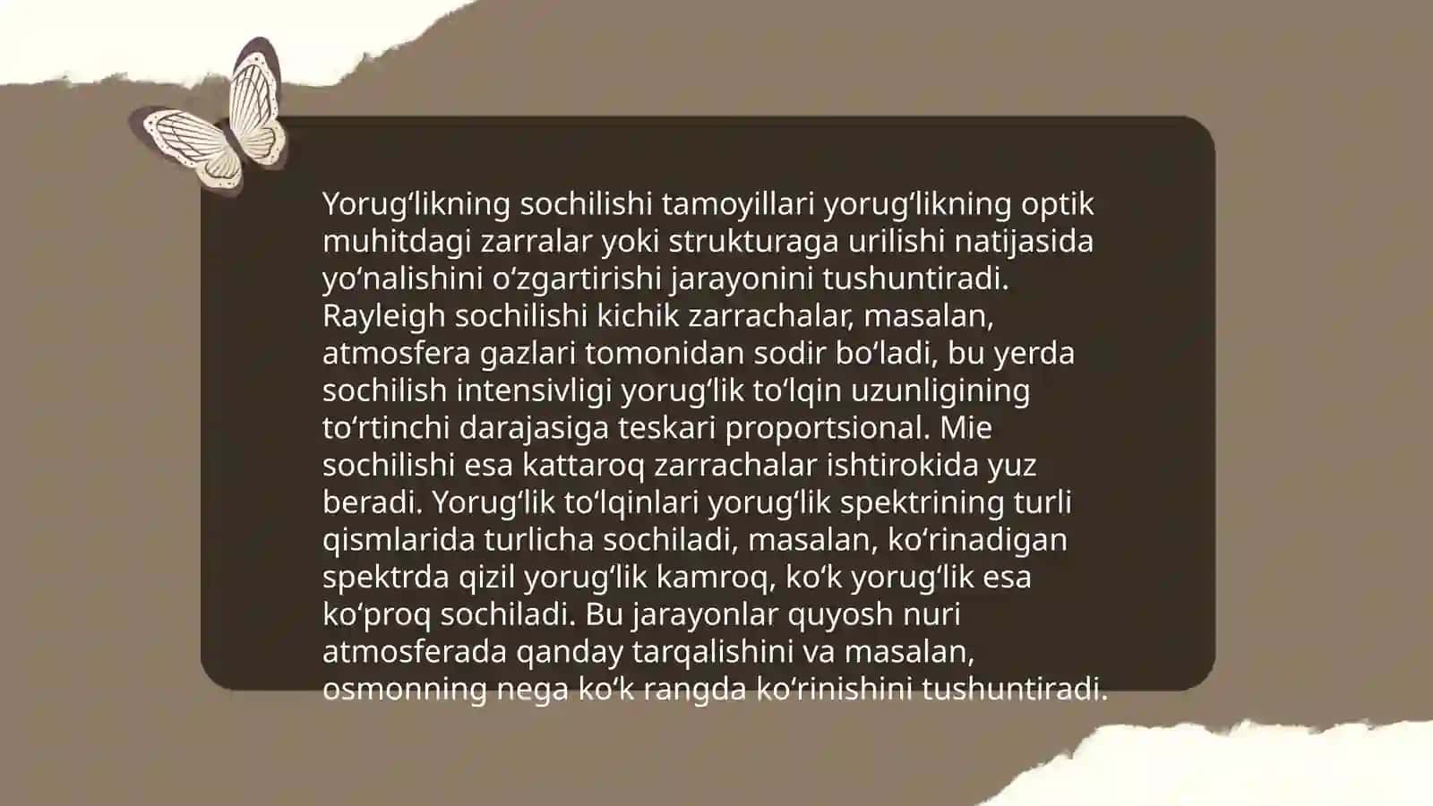Yorugʻlikning sochilishi va yutilishi 3